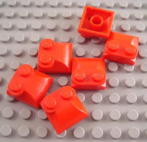 LEGO Lot of 6 Red 2x2 Stud Top City Car Vehicle Engine Brick Pieces