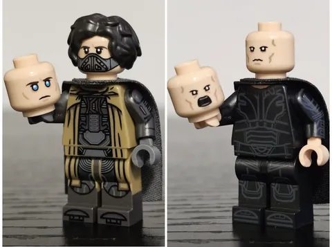 LEGO Star Wars Light Custom LC Dune Paul And Feyd Pad Minifigure Duo RARE