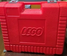 Vintage Lego Red Plastic Storage Box Carrying Case 1985 USA