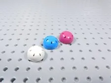 LEGO Lot of 3 Bicycle Skater Bike Helmet White Magenta Azure Minifig AZ