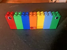 Lego Duplo 2X2 Brick Blocks Lot of 28 Mixed Colors Blue Red Yellow Green Peach22