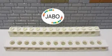 (J15/1/5) LEGO Technic 2 x 32018 Perforated Beam 1x14 White 6211 7676 7659...