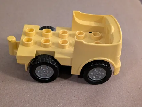 Lego Duplo Car Body Truck with Lego Logo & Silver Headlights On Front 