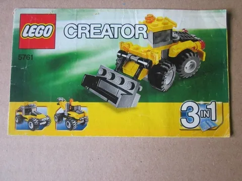 Lego Building Instructions Instruction Creator 5761, 3 in 1, Dozer SUV, Towing, Truck