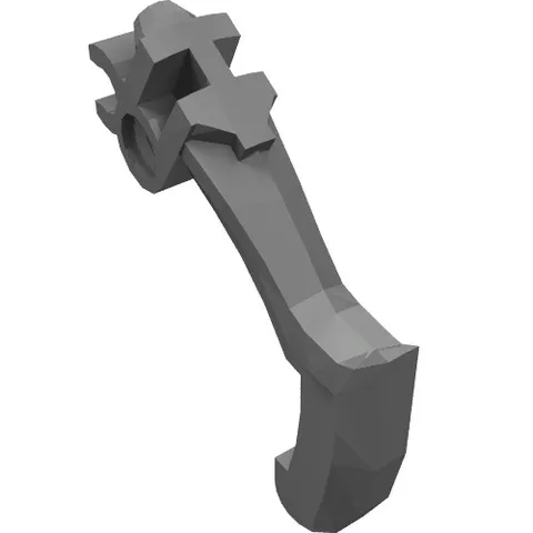 3x LEGO® Part 20252 - Bionicle Weapon Claw - Bent and Notched with Clip