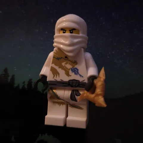 LEGO NINJAGO Zane White Ninja Minifigure w/REAL HEAD (CUSTOM)
