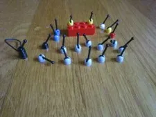 LEGO Lot Antenna Black Levers Blue Red Gray Yellow White Small Base Sticks Shift