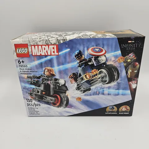 LEGO Marvel 76260 Black Widow & Captain America Motorcycles Set New Sealed
