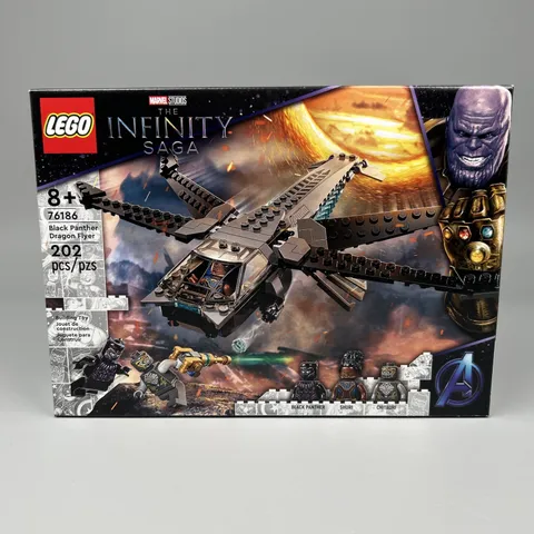 LEGO Black Panther Dragon Flyer Marvel Infinity Saga 76186 - 202 Piece Set - New