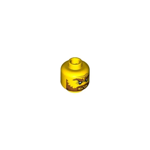 LEGO Minifigure, Head Beard Dark Orange, Bushy Eyebrows, Wrinkles inv.657