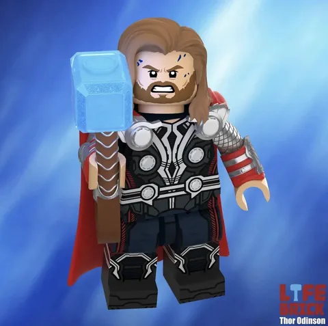 LEGO Marvel Avengers Thor custom minifigure by Life Brick