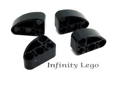 4 LEGO Technic Black Beam 1x2x3 Bent 90 Degrees Quarter (71708) - 4 Pieces