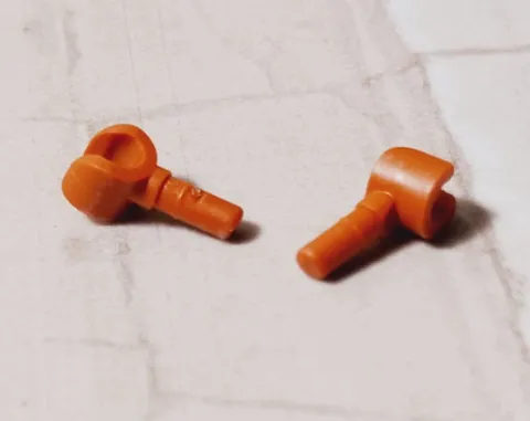New LEGO Hands Lot of 2 Right Left EARTH ORANGE Unique color Rare Fun Gloves
