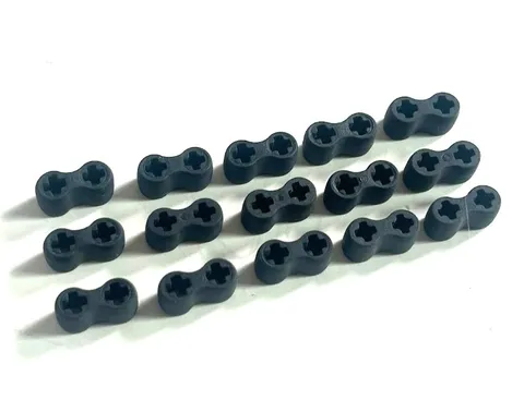 Lego Lot 15 Technic Black Flexible Rubber Axle Joiners Double Connectors 45590