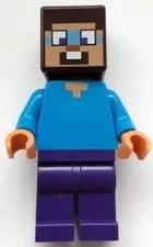 LEGO® Minifigure Minecraft min160 Steve - Dark Purple Legs