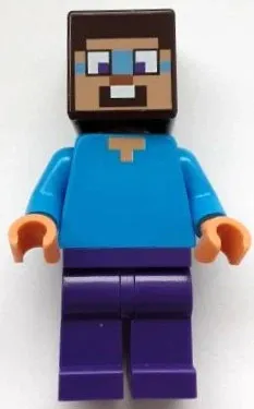 LEGO® Minifigure Minecraft min160 Steve - Dark Purple Legs