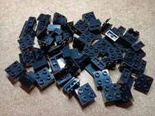 LEGO LOT 52 BLACK HINGE BRICKS BASE TOP PLATE ASSEMBLY 1X2 2X2 #6134