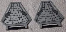 N-1 Lego X 2 Hexagonal Flag Light Bluish Gray w/ Stickers x1435pb021 76031