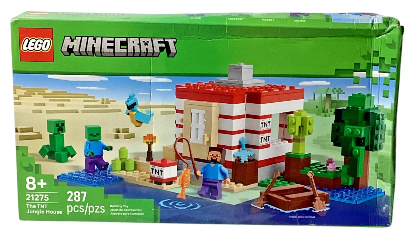 LEGO Minecraft: The TNT Jungle House (Set #21275), 287 Pieces, 2025