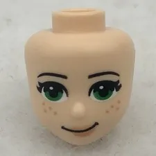 LEGO 37292 Light Nougat Mini Doll, Head Friends W/ Thin Black Eyebrows, Freckles