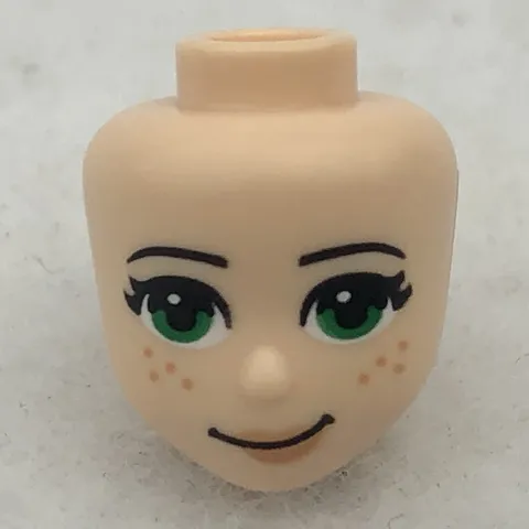 LEGO 37292 Light Nougat Mini Doll, Head Friends W/ Thin Black Eyebrows, Freckles