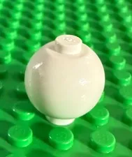 1 LEGO White Brick Round Sphere w Stud Part 20953 37837 Snowman Piece