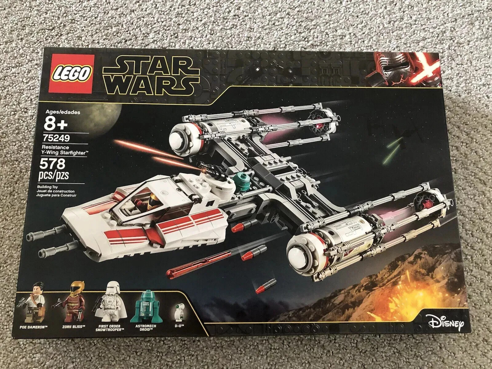 LEGO 75249 Resistance Y-Wing Starfighter - BRAND NEW SEALED - FREE SHIPPING !