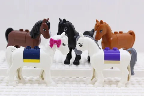 LEGO Friends Disney Princess Mini Doll Horse Animal Lot of 5 White Black Brown