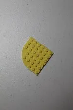 LEGO 6x6 Plate Round Corner Part 6003 - Light Yellow