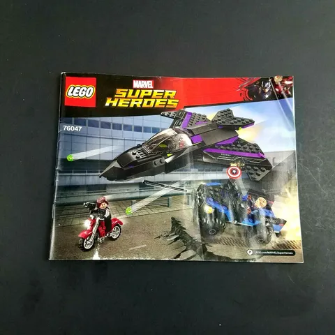 Lego 76047 Marvel: Civil War - Black Panther Pursuit - Instruction Book Only