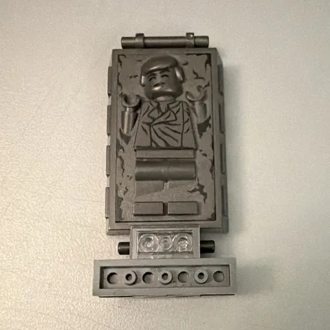 LEGO Gray Printed Han Solo in Carbonite Block Minifigure Accessory Part 97438