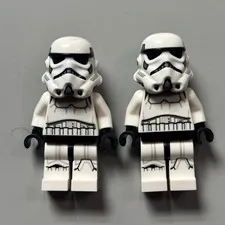 LEGO Star Wars Stormtrooper Minifigure Lot of 2 Plastic Stormtrooper no cracks