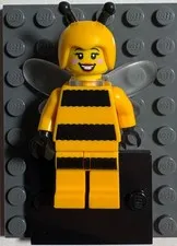 LEGO Bumblebee Girl COL151 Series 10 71001 CMF Minifigure 2013 Missing Honey Pot