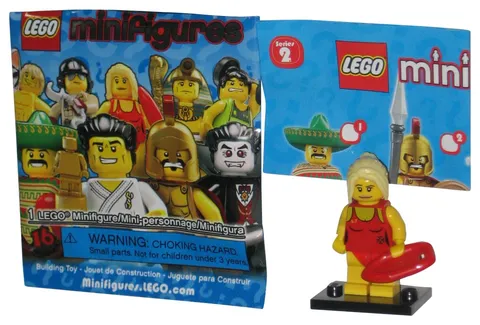 LEGO Series 2 Girl Lifeguard (2011) MiniFigure Toy Figure