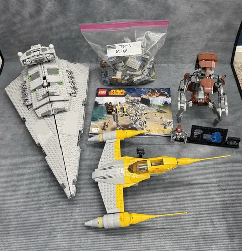 LEGO Star Wars Lot (Star Destroyer, AT-AP, Naboo Fighter, Droideka) *See Desc*