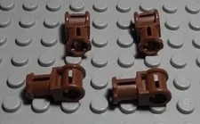 Lego Technic Connectors 2x Cross Hole Vintage Brown 4 Pieces