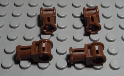 Lego Technic Connectors 2x Cross Hole Vintage Brown 4 Pieces