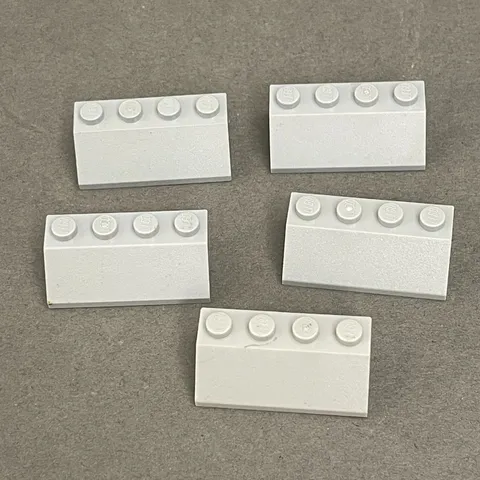Lego 3037 Slopes Light Gray Replacement Parts Pieces Lot of 5