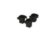 3 Lego® CITY Minifig garbage can rubbish bin DARK GREY