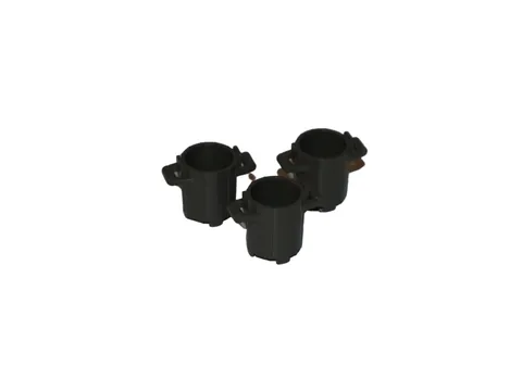 3 Lego® CITY Minifig garbage can rubbish bin DARK GREY