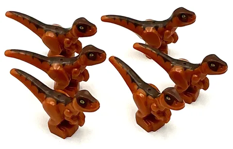 Lego 6 New Dark Orange Dinosaur Baby Standing with Reddish Brown Back