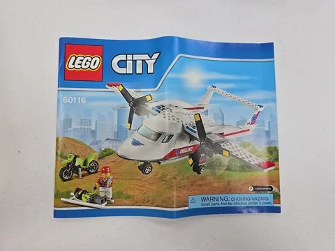 Lego City Ambulance Plane 60116 Instruction Manual Only