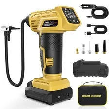 Drmtool Tire Inflator Portable Air Compressor 160Psi Large Full-Screen Display