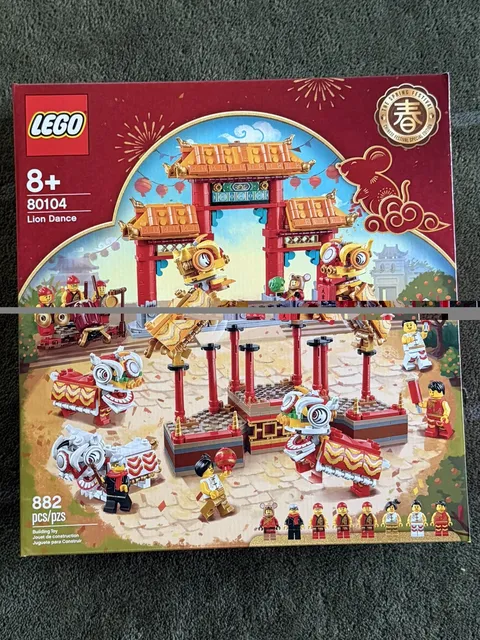 LEGO 80104 Chinese Lunar New Year Lion Dance Building Set - Retired - NEW Sealed