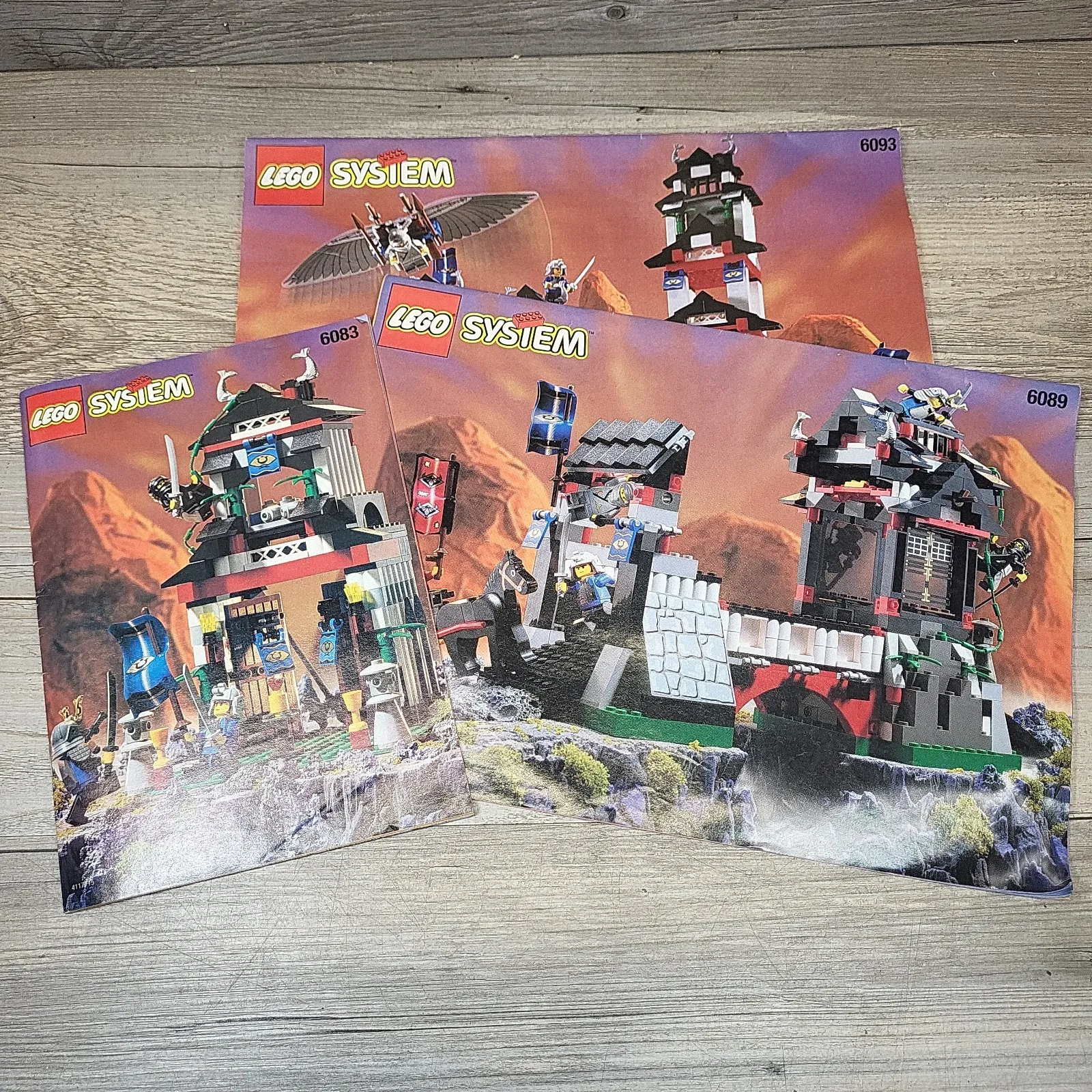 Lego Castle Ninja Flying Ninja Fortress 6093 6089 6083 Instruction Booklets Only