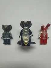 RARE Ninjago Snake Minifigures - Skales, Mezmo, Fangdam