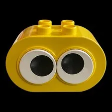 Duplo special block - yellow eyeball brick -combined shipping (MISC61)
