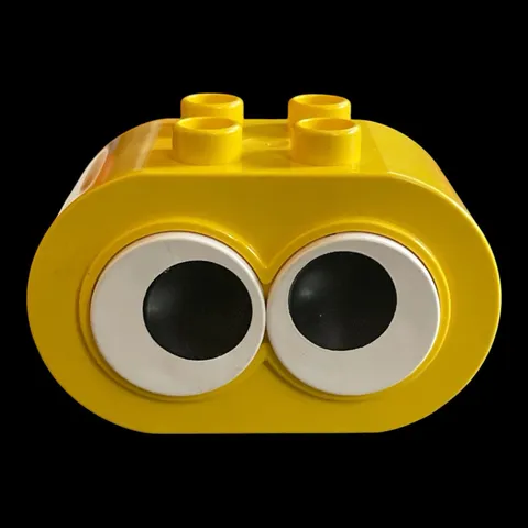 Duplo special block - yellow eyeball brick -combined shipping (MISC61)