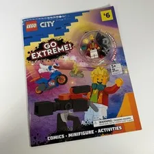 LEGO City: Go Extreme Activity Book 24 Pages & MINI LEGO DYNAMO DOUG character