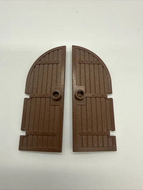 LEGO 2x Lot Brown Curved Top Arch Castle Door 1 x 5 x 10 8376 6081 6059 6090